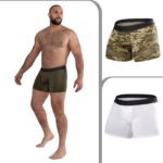 Camotec White/Olive/Pixel men's boxer shorts