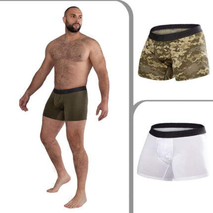 Camotec White/Olive/Pixel men's boxer shorts