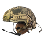 Set: FAST NIJ IIIA helmet + M32H active headphones + cheburashka mount + pixel cover. Color: coyote-pixel - Image 2