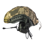 Set: FAST NIJ IIIA helmet + M32H active headphones + cheburashka mount + pixel cover. Color: olive-pixel - Image 2