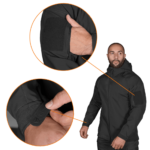 Camotec Stalker SoftShell Black Jacket - Image 4