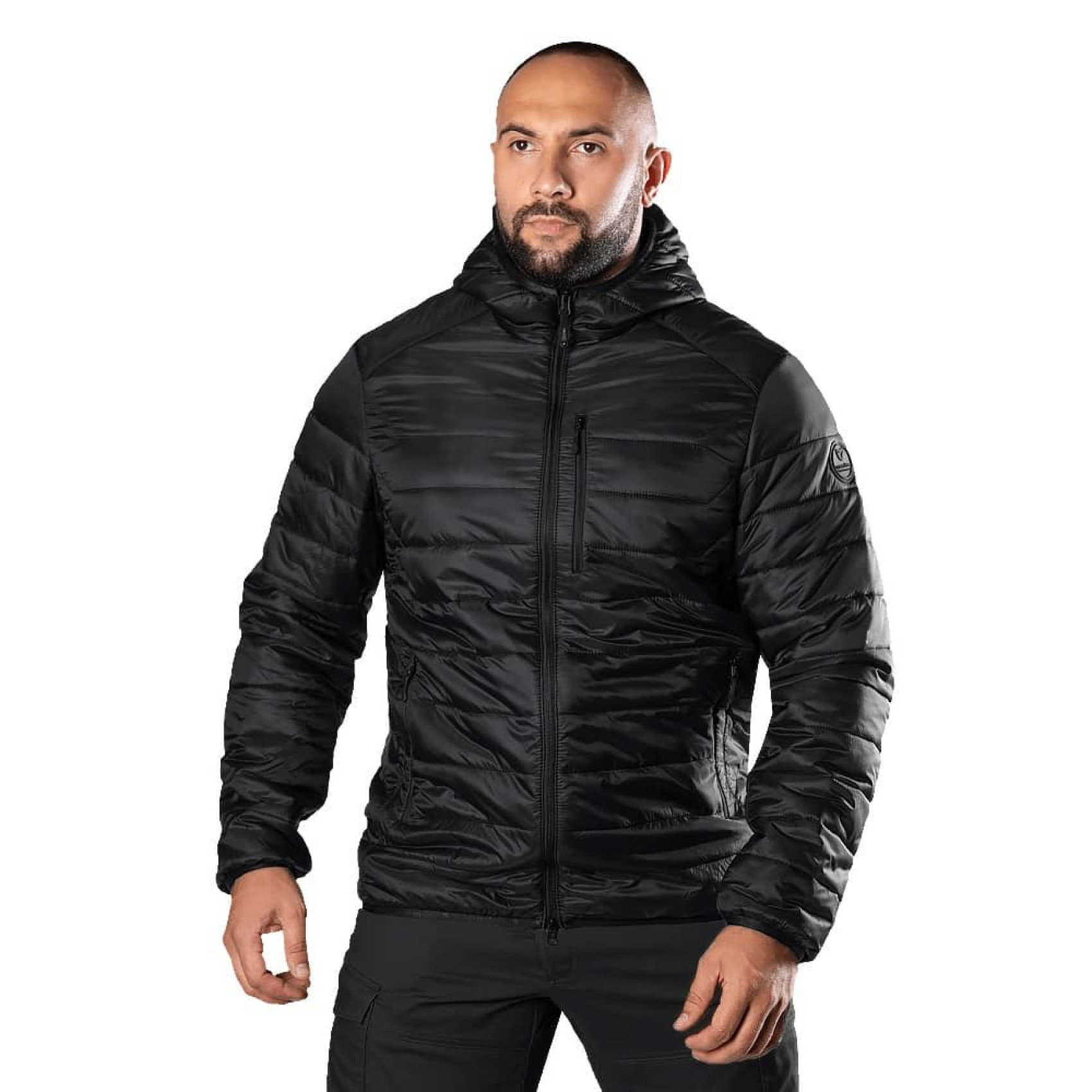 lehkyi-pukhovyk-camotec-storm-hood-2-0-chornyi-1700x1700-1.jpg Camotec Storm Hood 2.0 Black lightweight down jacket - Image 1