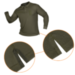 Polo Camotec Army ID Long CoolPass Pique Olive - Image 5