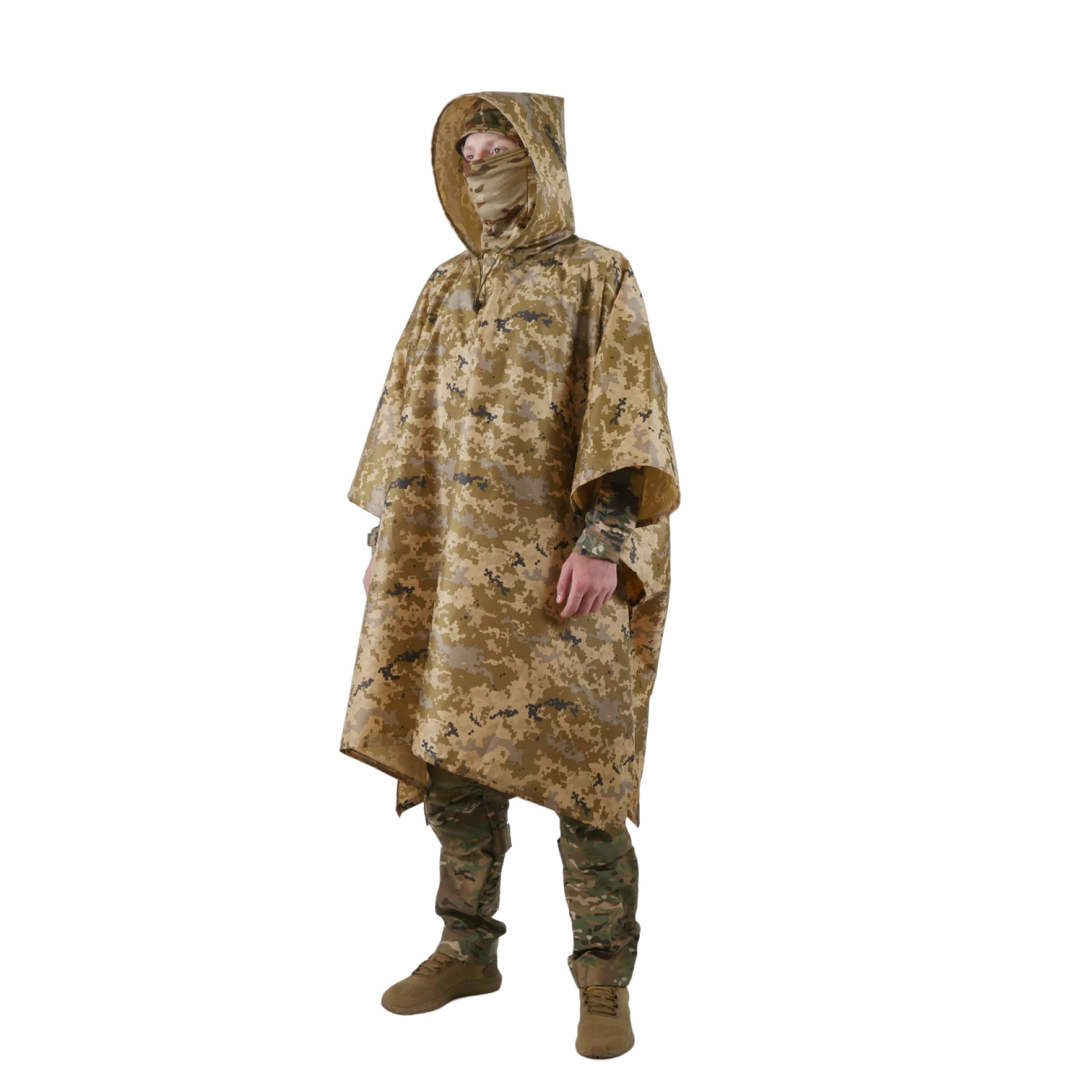 poncho-doshovik-iz-zapayanimy-shvamy-kiborg-waterproof-pixel-1700x1700-1.jpg Poncho raincoat with sealed seams Kiborg Waterproof Pixel - Image 1