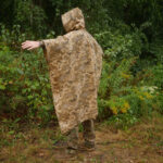 Poncho raincoat with sealed seams Kiborg Waterproof Pixel - Image 7