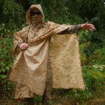 Poncho raincoat with sealed seams Kiborg Waterproof Pixel - Image 9