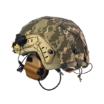 Set: FAST NIJ IIIA helmet + M32H active headphones + pixel cover. Color: coyote-pixel - Image 3