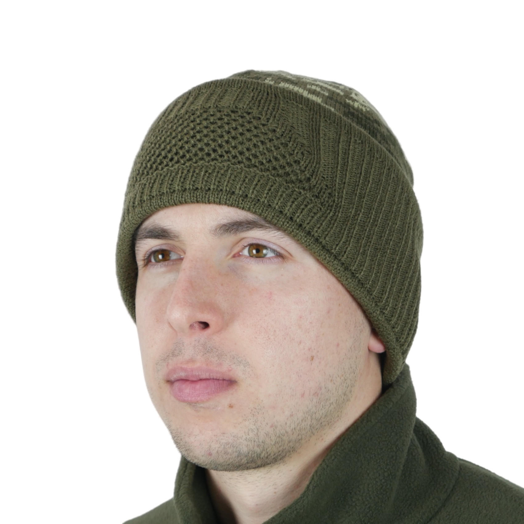 shapka-balaklava-vyazana-kiborg-oliva-piksel-1-1700x1700-1.jpg Kiborg Olive Pixel knitted balaclava hat - Image 1