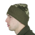 Kiborg Olive Pixel knitted balaclava hat - Image 2