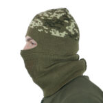 Kiborg Olive Pixel knitted balaclava hat - Image 5