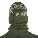 Kiborg Olive Pixel knitted balaclava hat - Image 6