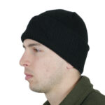 Kiborg Black fleece-knit balaclava hat - Image 2