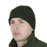 Kiborg Olive fleece-knit balaclava hat