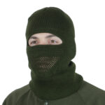 Kiborg Olive fleece-knit balaclava hat - Image 4