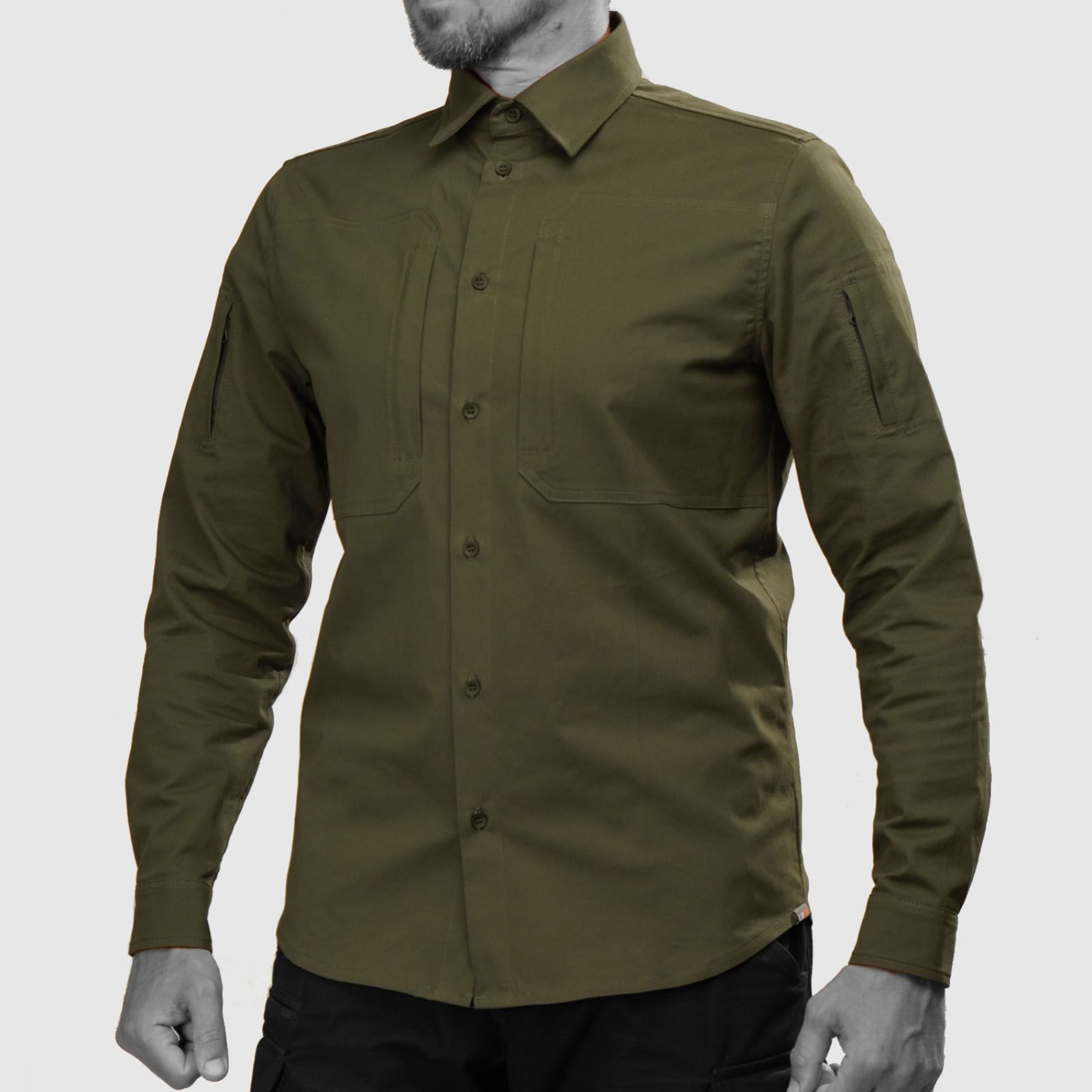 sorochka-uatac-president-line-oliva-1700x1700-1.jpeg UATAC President Line shirt Olive - Image 1