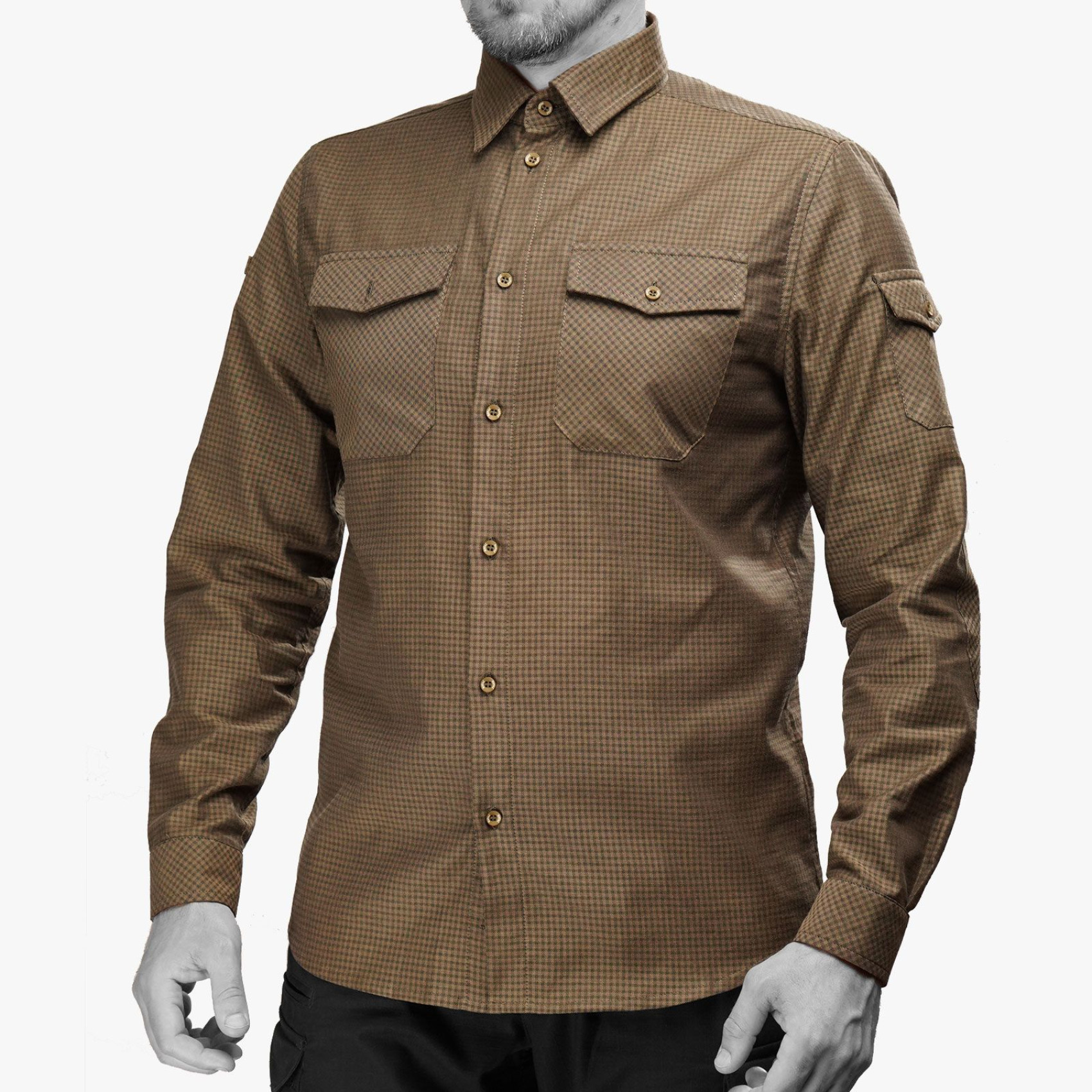 sorochka-v-klitinku-uatac-plaid-koyot-1700x1700-1.jpeg UATAC Plaid Coyote shirt - Image 1