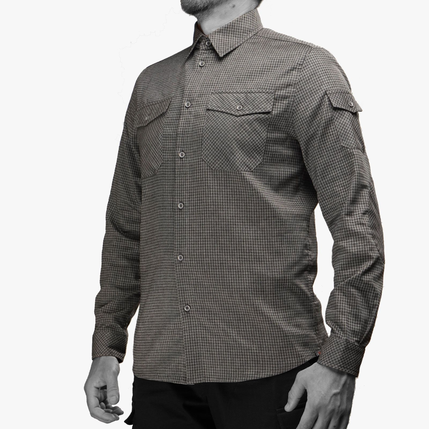 sorochka-v-klitinku-uatac-plaid-siriy-1700x1700-1.jpeg UATAC Plaid Grey shirt - Image 1