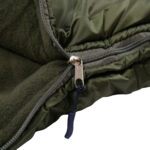 Winter sleeping bag with hood 2.10x90 fleece Kiborg Olive - Image 4