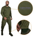 Camotec Basic Cotton Olive tracksuit - Image 3