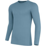 Frontier Juniper merino/bamboo thermal shirt in blue - Image 2