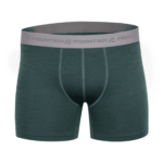 Frontier Grus merino/bamboo thermal shorts in Olive
