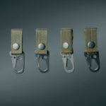 Universal carabiner attachment with button DEFua Olive (4pc) - Image 4