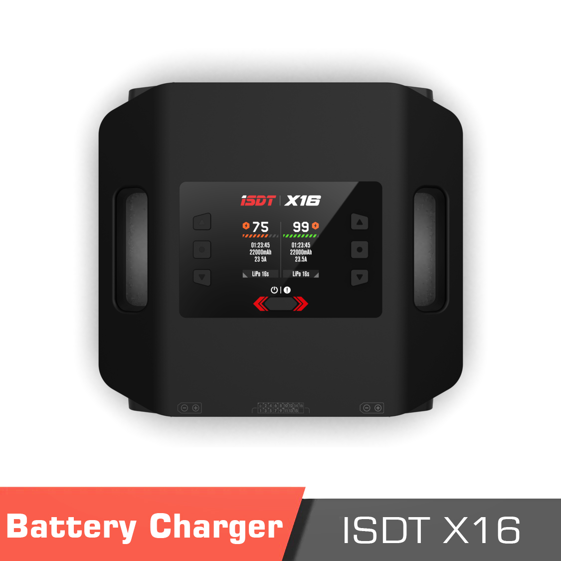 x16-1.jpg ISDT X16 Battery Charger, 2~16S Lipo Batteries, 1100W Dual Channel - Image 1