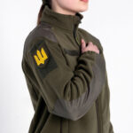 Fleece jacket for women DFP Olive - Image 3
