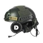 Set: FAST NIJ IIIA helmet + M32H active headphones + cheburashka mount. Color: olive