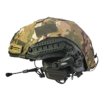 Set: FAST NIJ IIIA helmet + M32H active headphones + cheburashka mount + multicam cover. Color: olive-multicam - Image 2