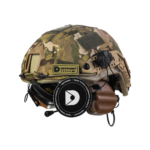 Set: FAST NIJ IIIA helmet + M32H active headphones + multicam cover. Color: coyote-multicam