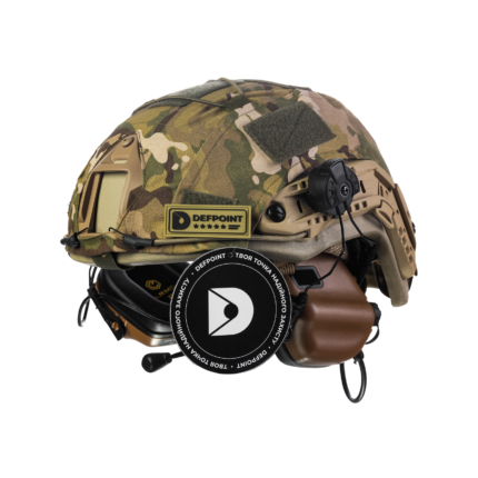 Set: FAST NIJ IIIA helmet + M32H active headphones + multicam cover. Color: coyote-multicam