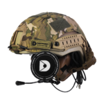 Set: FAST NIJ IIIA helmet + M32H active headphones + cheburashka mount + multicam cover. Color: multicam-coyote