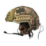 Set: FAST NIJ IIIA helmet + M32H active headphones + cheburashka mount + multicam cover. Color: multicam-coyote - Image 2
