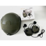 Set: FAST NIJ IIIA helmet + M32H active headphones. Color: olive - Image 4