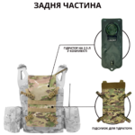 Plate carrier DFP Light with hydrator 2.5L Multicam - Image 9