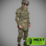 Next Gen Panzer protective suit with Multicam Class 1 ballistic protection L