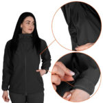 Women's Camotec Stalker SoftShell Black Jacket - Image 3